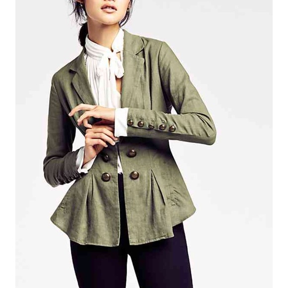 Free People Jackets & Blazers - Free People Cinched Waist Linen Blazer